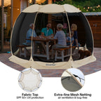 Alvantor Screen House Camping Instant Canopy 12 ft x 12 ft - Beige