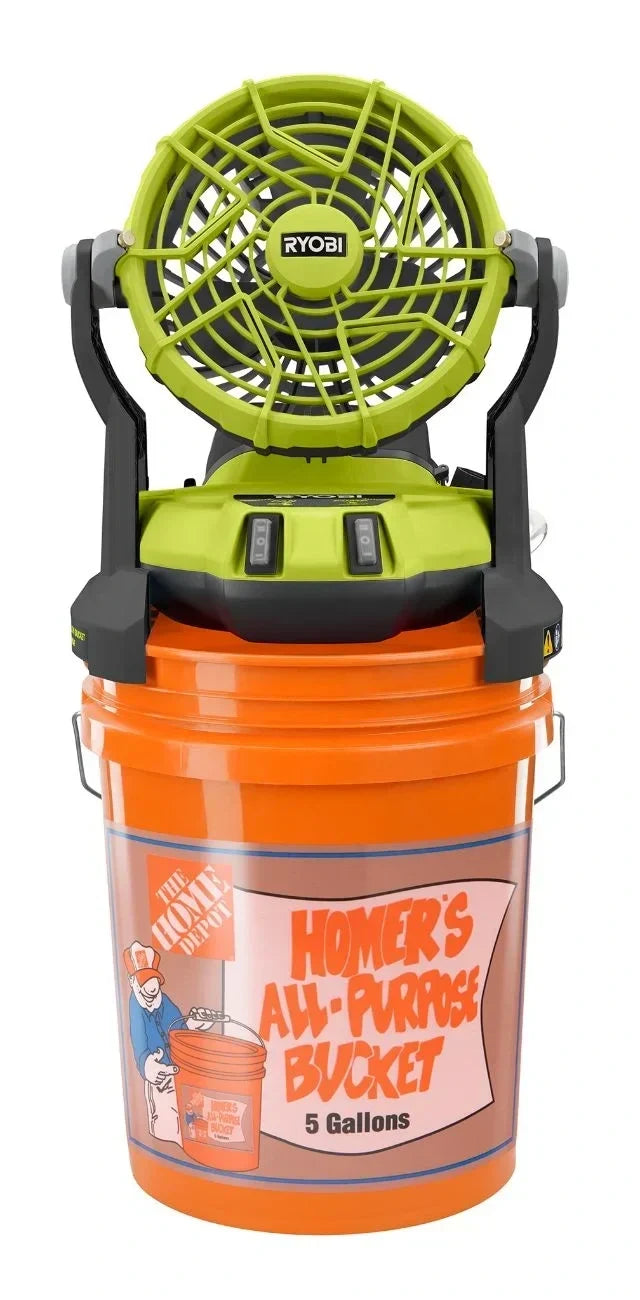RYOBI 18V ONE+ Bucket Top Misting Fan Kit