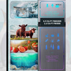 Mini Fridge With Freezer, 3.1 Cu.Ft Compact Refrigerator With LED Light - HPVFR310