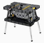 Keter Folding Work Table With 2 12 Inch Clamps, Black/Yellow - 17182239