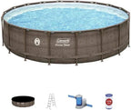 Coleman Power Steel Frame Above-Ground Swimming Pool Set 18 x 48