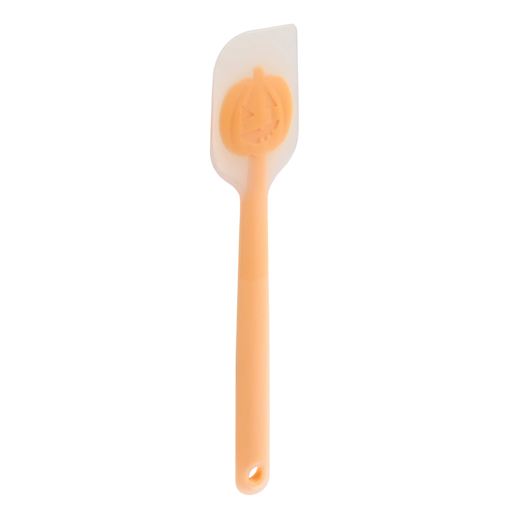 Way To Celebrate 12” Silicone 3D Spatula, Jack-o’-lantern, Orange