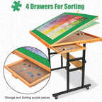 ALL4JIG Adjustable Tilting Puzzle Table With 4 Drawers And Cover - 3 Angles