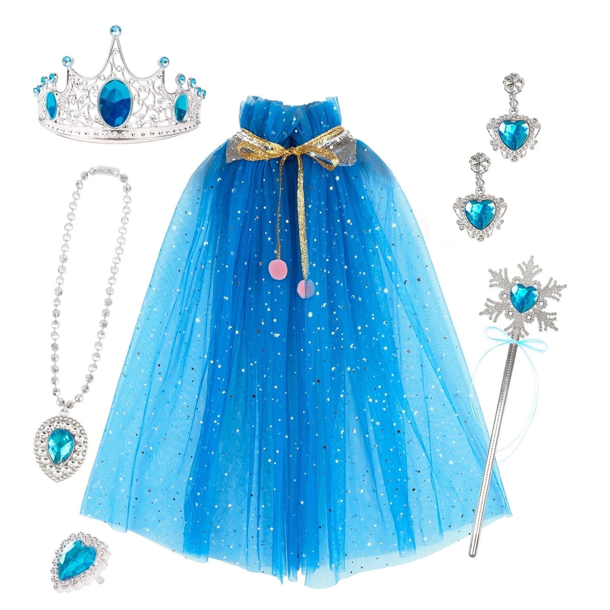 Unicorn Costume for Girls, Tutu Skirt Wings Unicorn Headband Princess Outfit for Birthday Halloween Christmas Cosplay Dress Up
