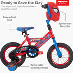 Huffy Marvel Spider-Man 12 inch Boys' Bike With Training Wheels, Steel Frame, Ages 3-5