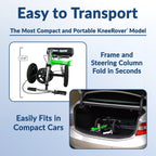 KneeRover Knee Scooter For Adults, 9-Inch Tires, Race Car Green - GO HYBRID